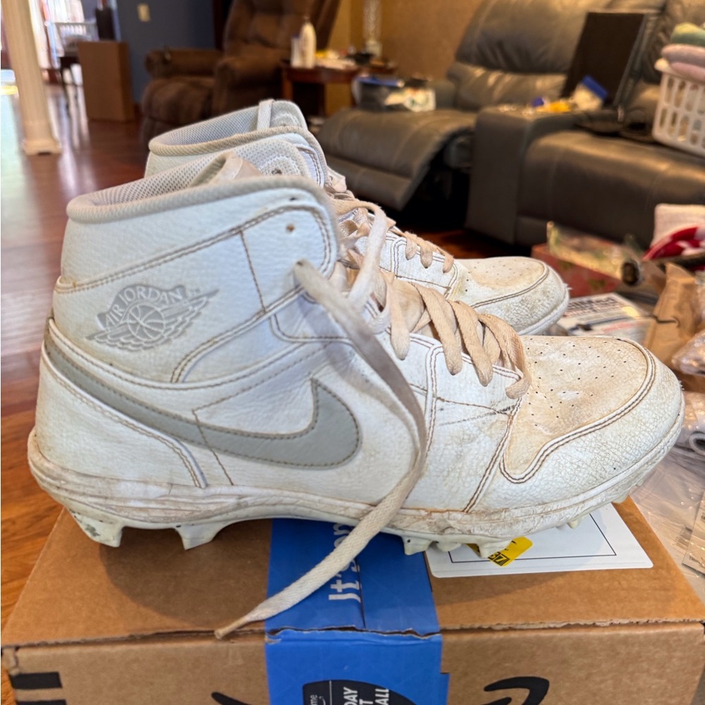 Nike White and Gray Shoe Tag